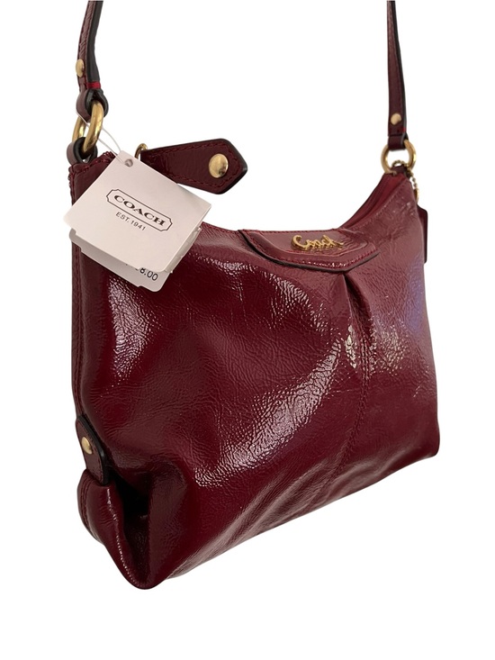 Coach Handbags - Coach Ashley Patent Leather Small Swingpack Bag Crimson Red NWT